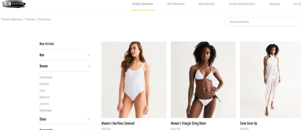 KinCustom swimwear print-on-demand company