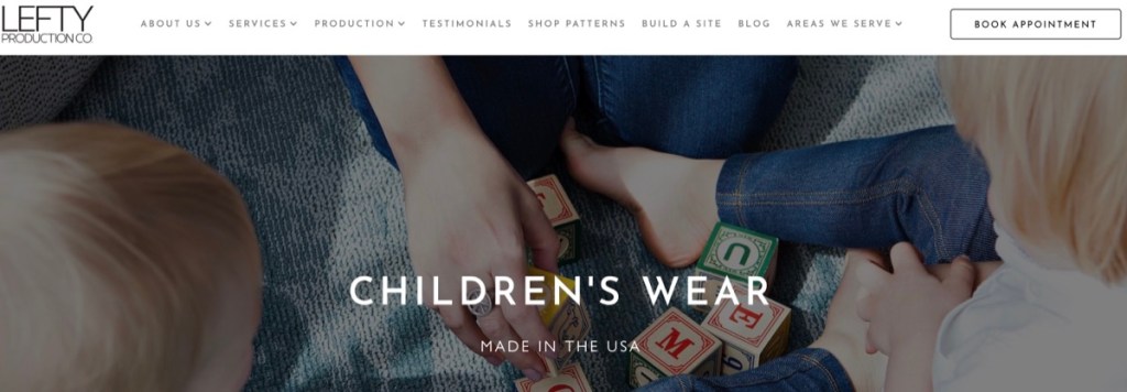 Lefty Production Co baby & children's fashion clothing manufacturer in the USA