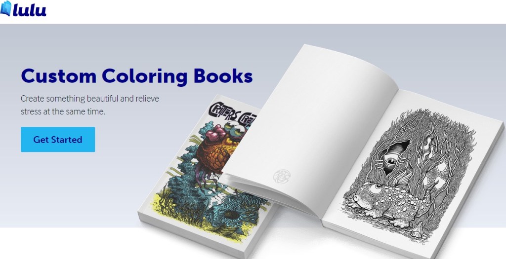 Lulu coloring book print-on-demand company