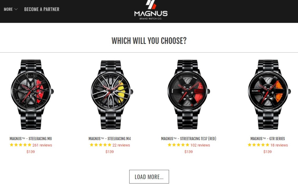 Magnus Brand watch dropshipping store