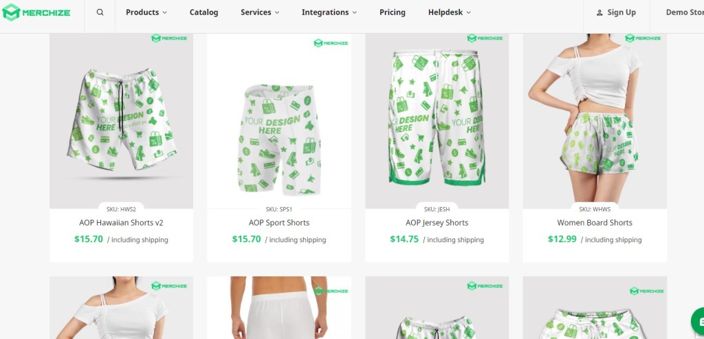 Merchize shorts print-on-demand company