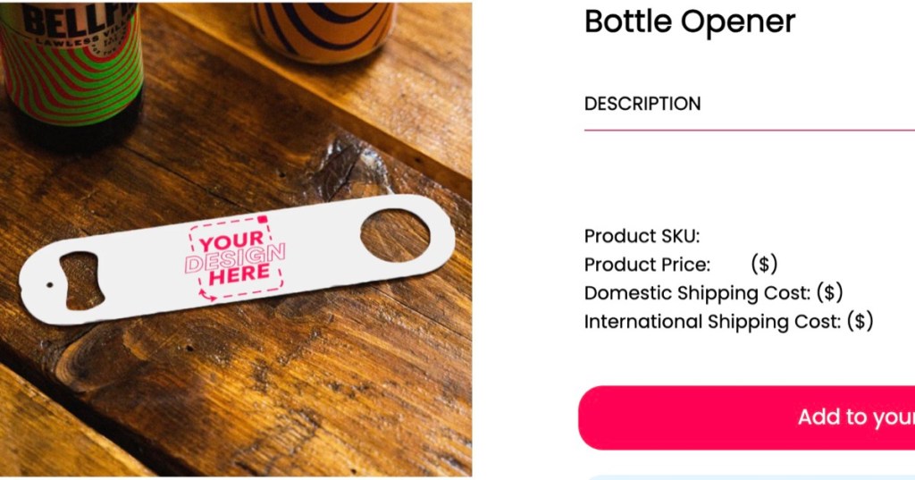 M.i.A Merchandise custom bottle opener print-on-demand supplier