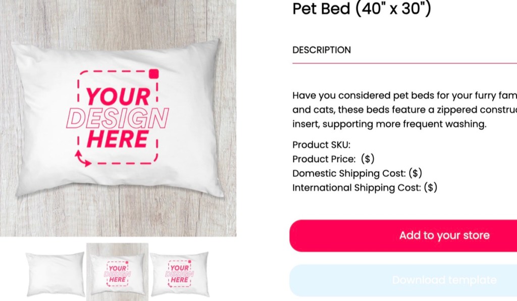 M.i.A Merchandise custom pet bed print-on-demand supplier