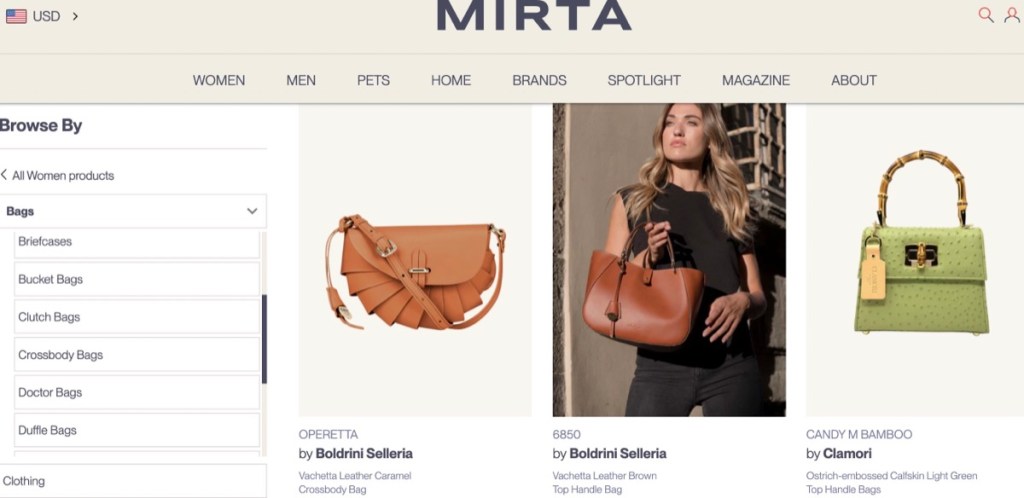 Mirta luxury handbag & brand designer purse wholesale supplier