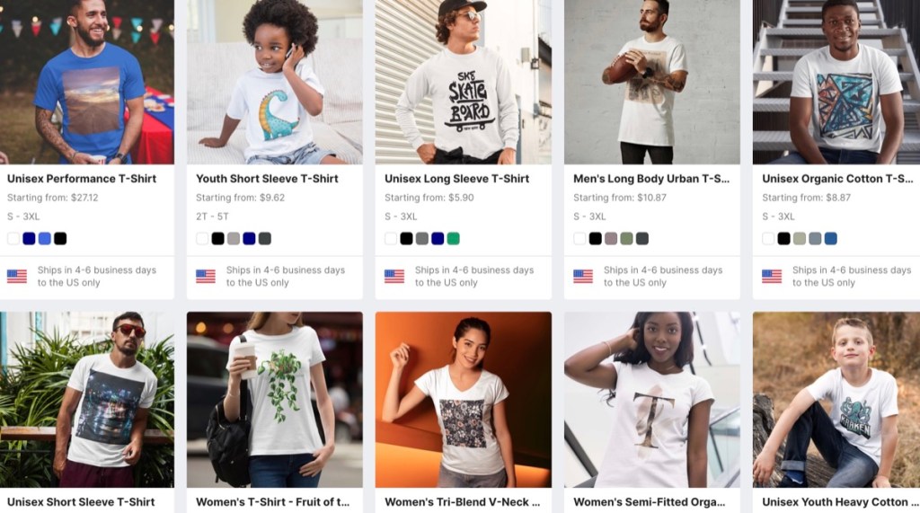 Modalyst t-shirt print-on-demand supplier for Shopify