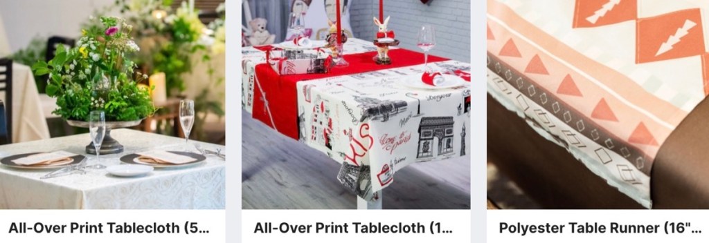 Modalyst custom tablecloth print-on-demand supplier