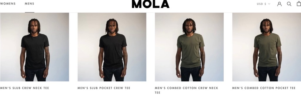 Mola custom t-shirt manufacturer in Los Angeles, California, USA