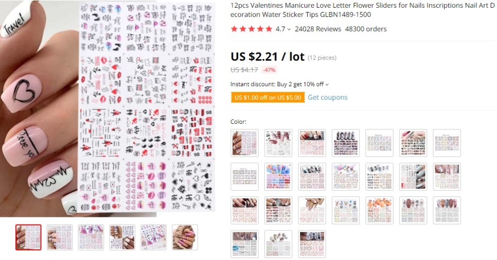 Nail  stickers dropshipping product ideas