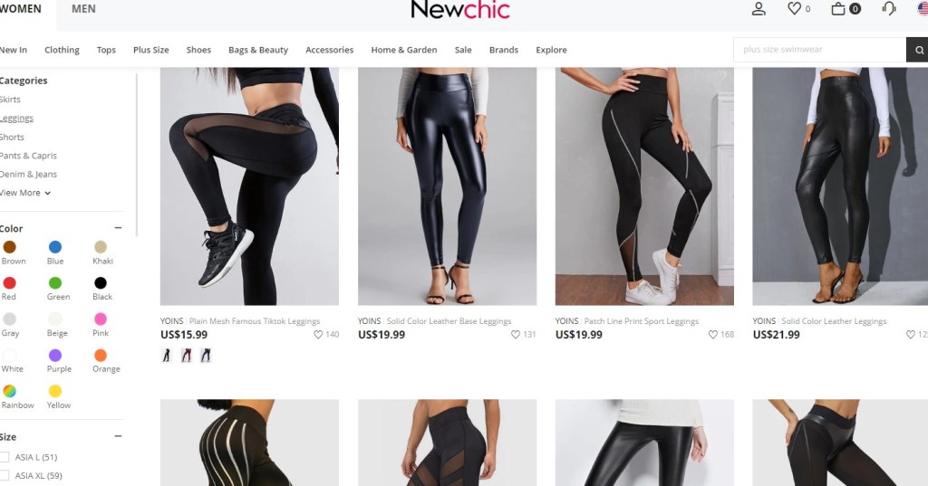 Newchic yoga pants & fitness leggings dropshipping supplier