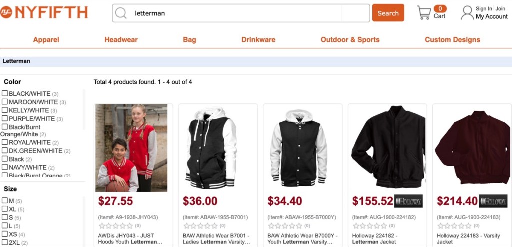 NYFifth wholesale blank letterman jacket & varsity jacket distributor