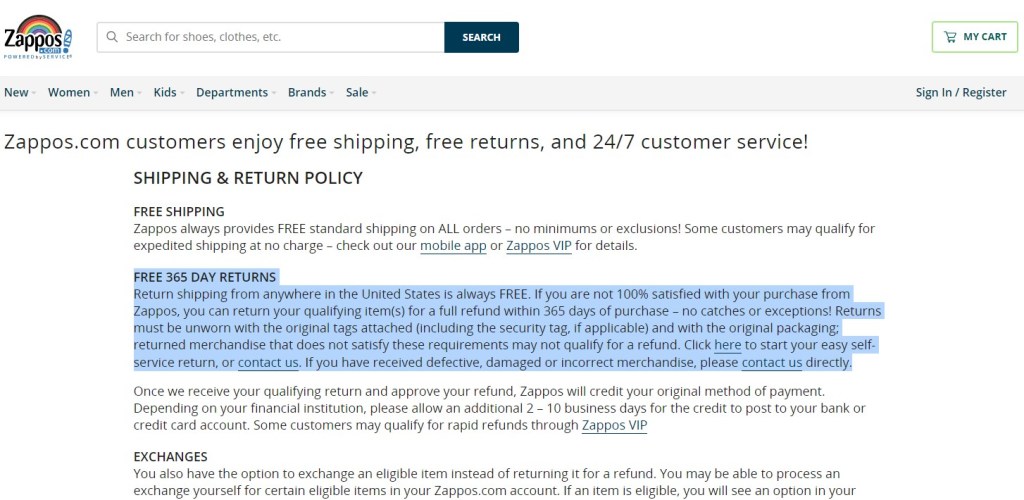 Offer free returns & refunds