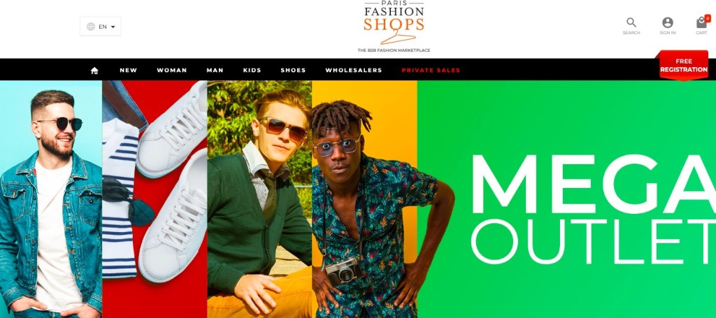Paris Fashion Shops men's fashion clothing wholesaler