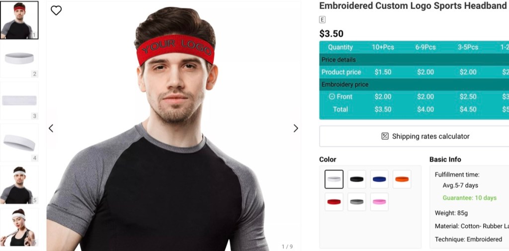 POPCustoms custom headband print-on-demand supplier