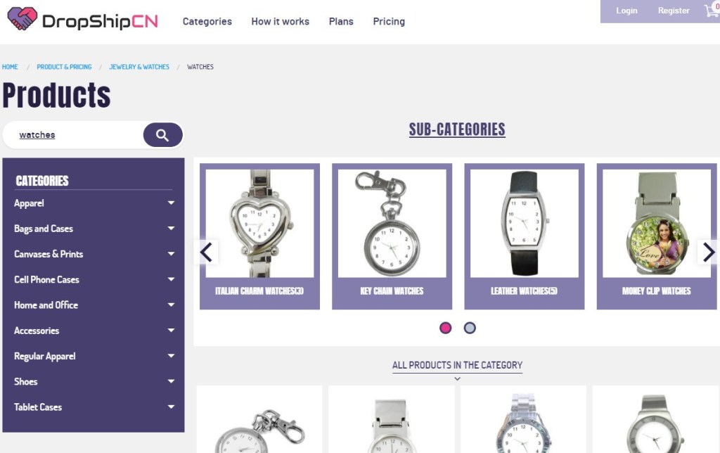 DropshipCN jewelry & watches print-on-demand dropshipping supplier