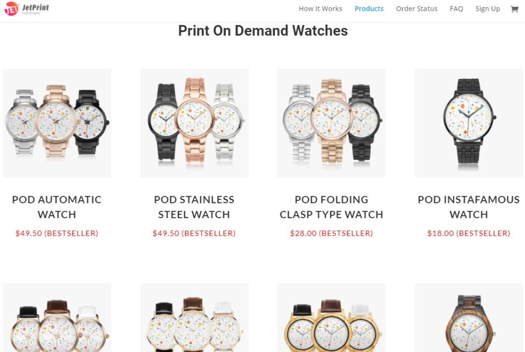 JetPrintApp jewelry & watches print-on-demand dropshipping supplier