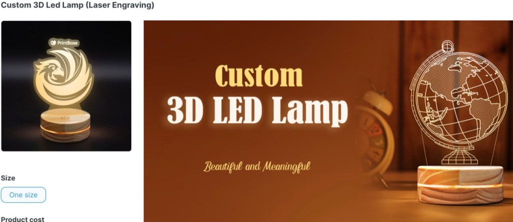 PrintBase custom lamp & night light print-on-demand supplier