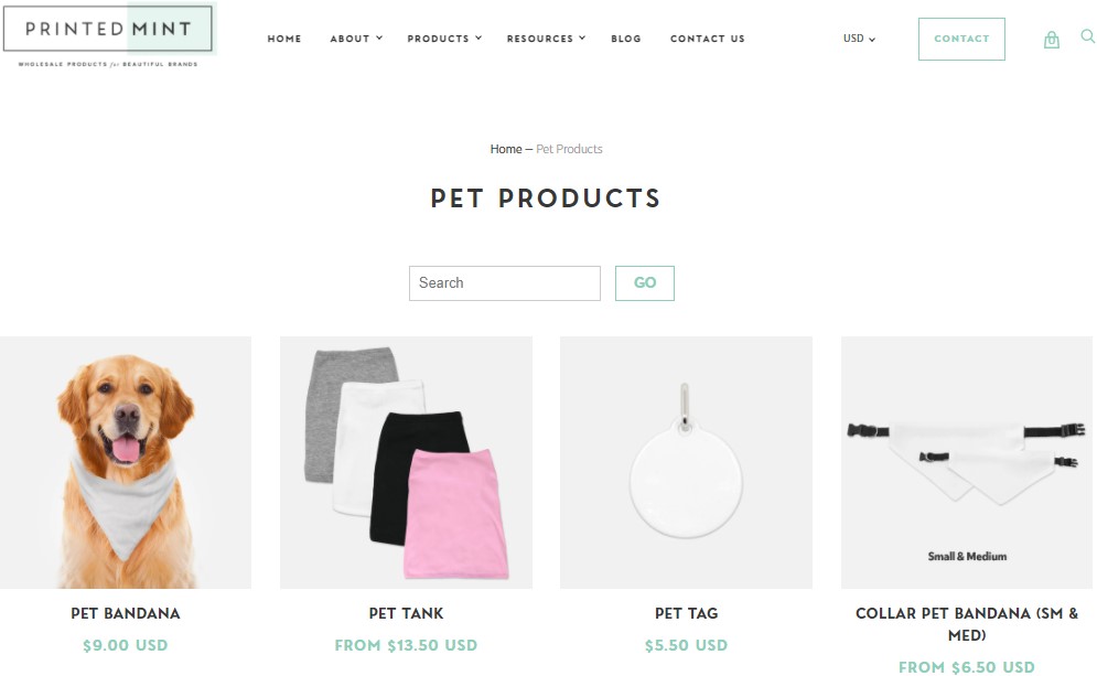 PrintedMint pet product & dog clothing print-on-demand company