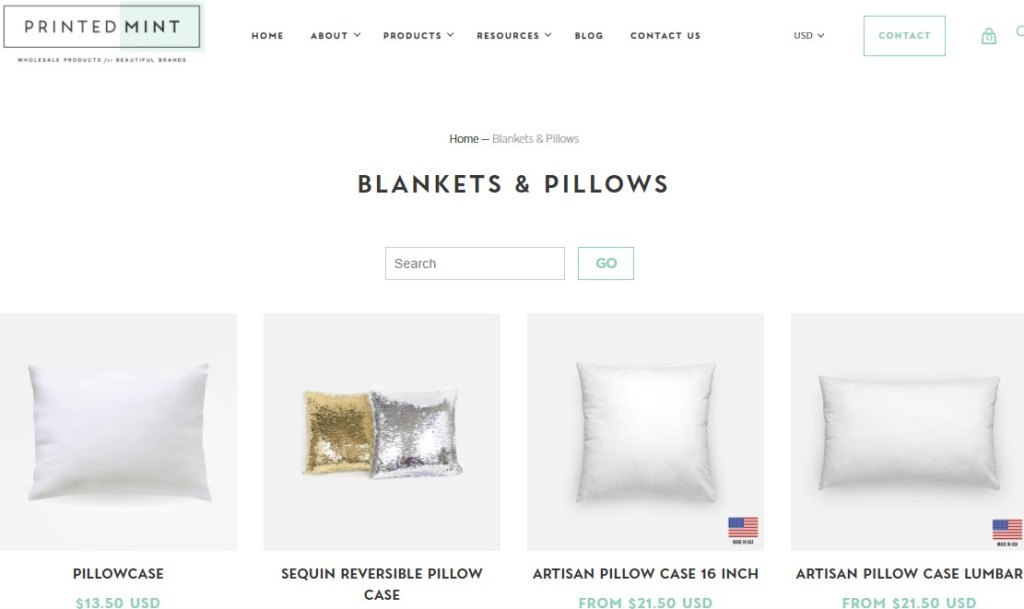 PrintedMint pillow & cushion print-on-demand company