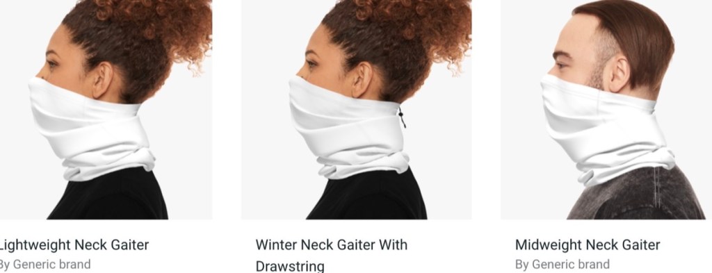 Printify custom neck gaiter print-on-demand supplier