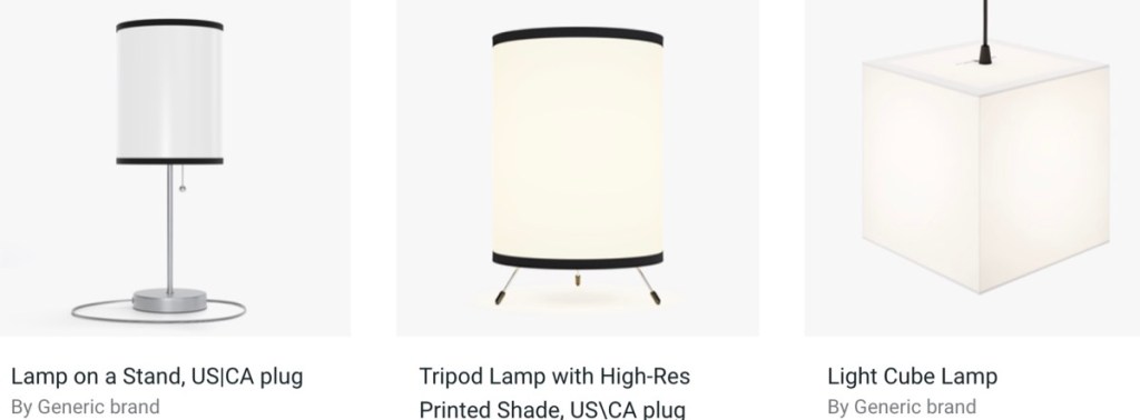 Printify custom lamp & night light print-on-demand supplier