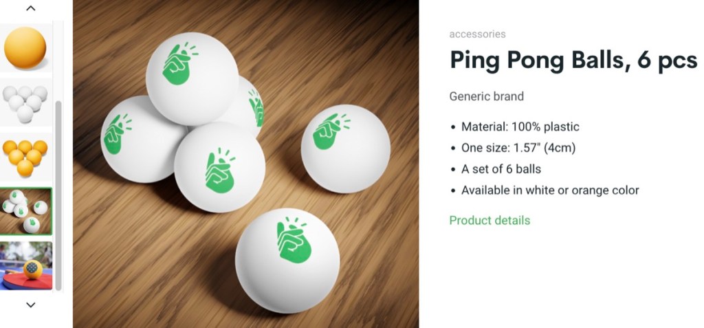Printify ping pong ball print-on-demand supplier