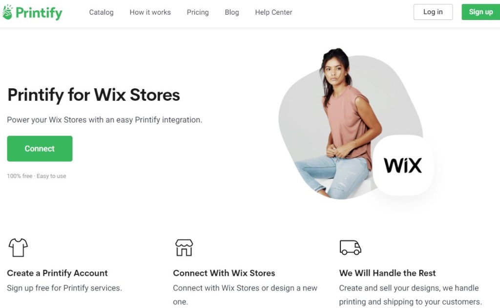 Printify Wix print-on-demand company