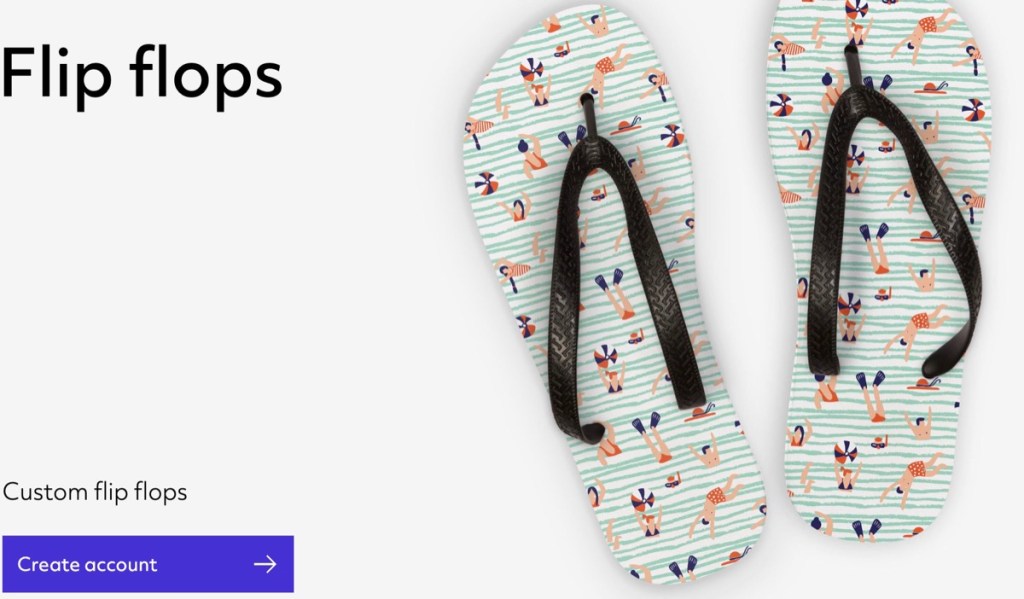 Prodigi custom flip flops print-on-demand supplier