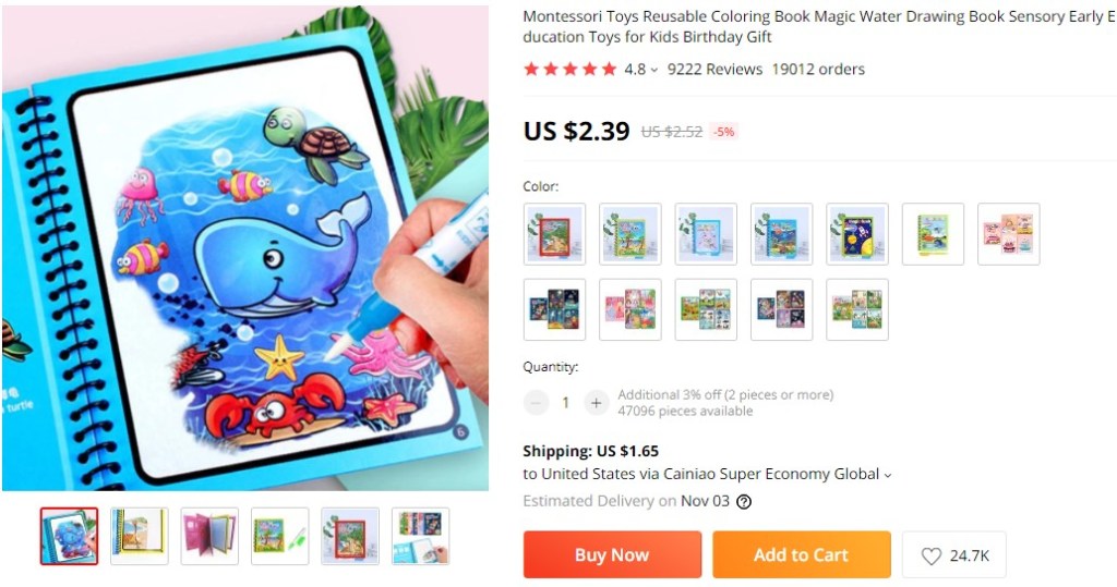 Reusable Water Drawing Books dropshipping product ideas