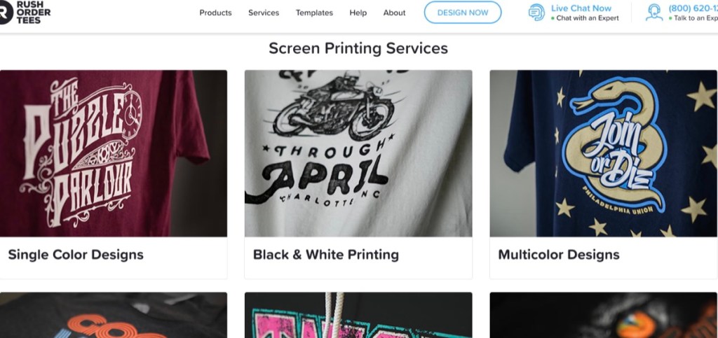 RushOrderTees online custom screen printing company