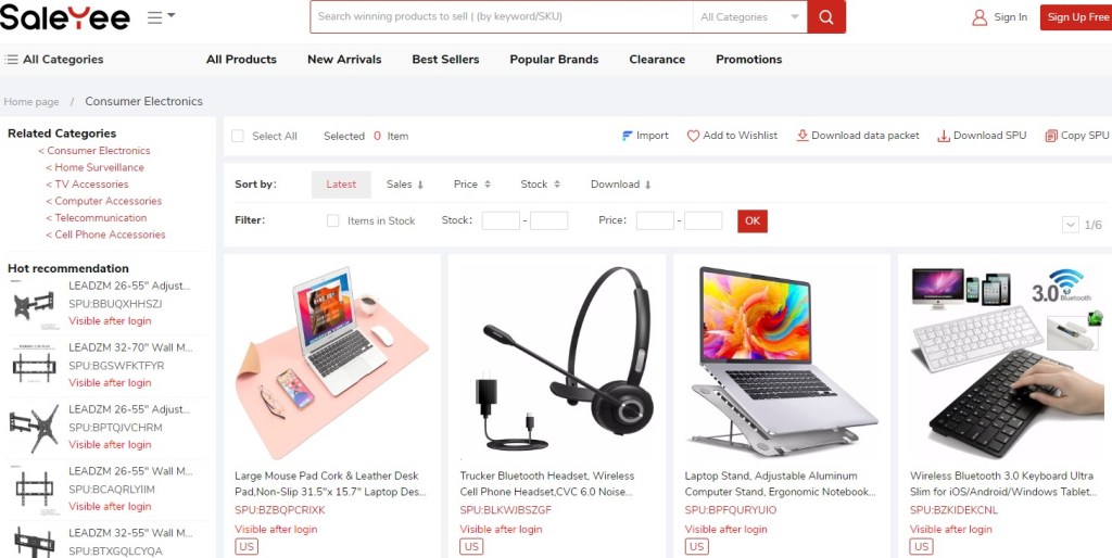 SaleYee consumer electronics dropshipping supplier
