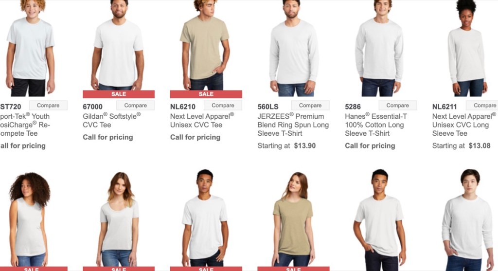 SanMar wholesale sublimation blank t-shirt supplier