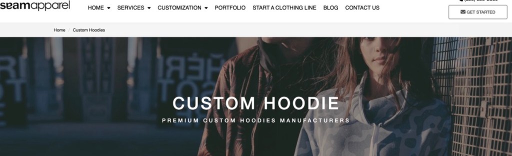 Seam Apparel custom sweatshirt & hoodie manufacturer in the USA