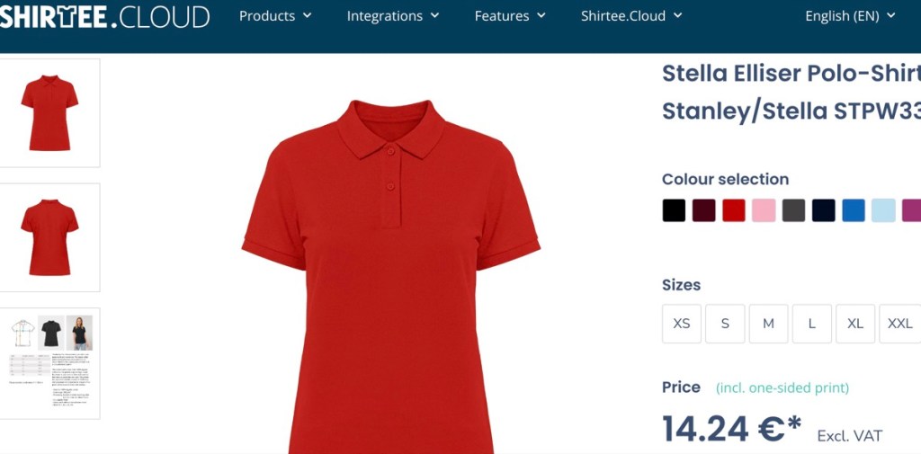 Shirtee custom polo shirt print-on-demand supplier
