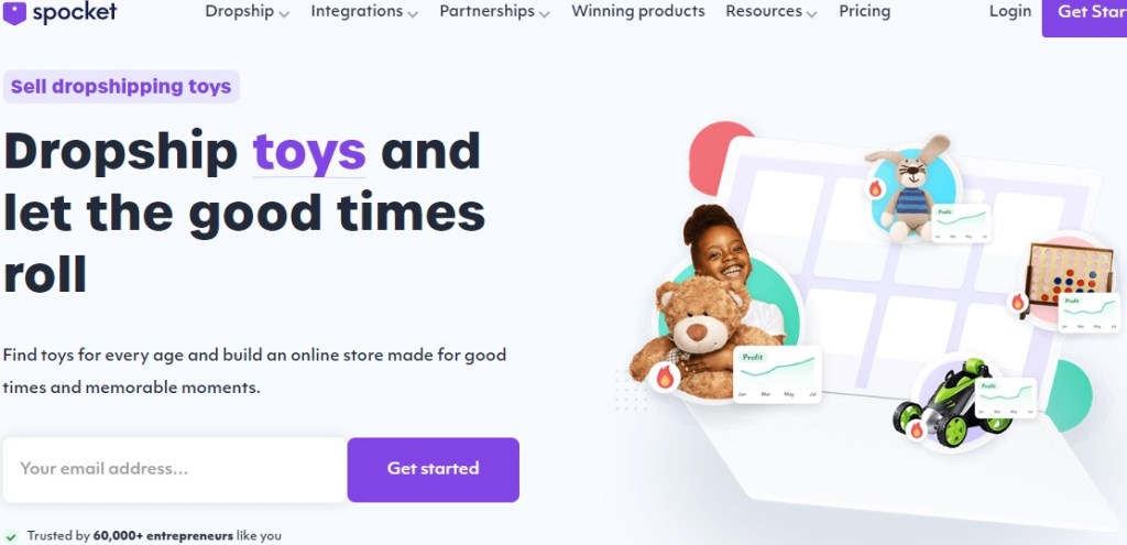 Spocket baby & kids' toys dropshipping supplier