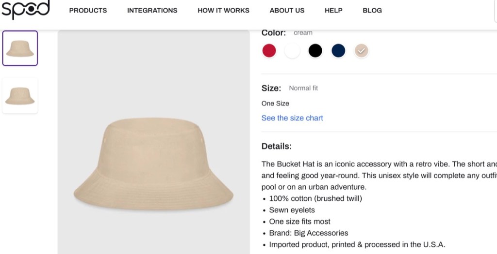 SPOD custom bucket hat print-on-demand supplier