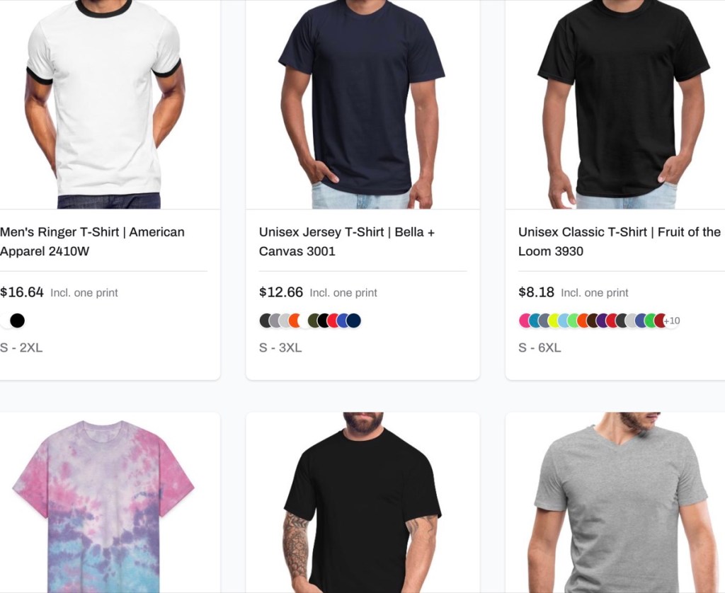 SPOD t-shirt print-on-demand supplier for Shopify