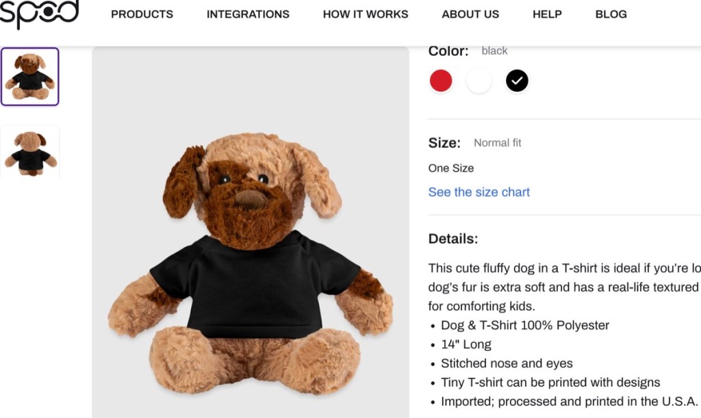SPOD custom stuffed animal & plush toy print-on-demand company