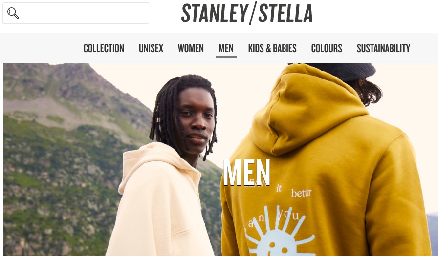 Stanley/Stella men's fashion clothing wholesaler