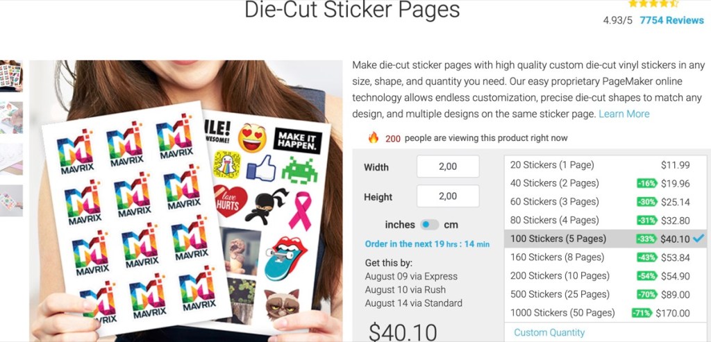 StickerYou sticker sheet print-on-demand supplier