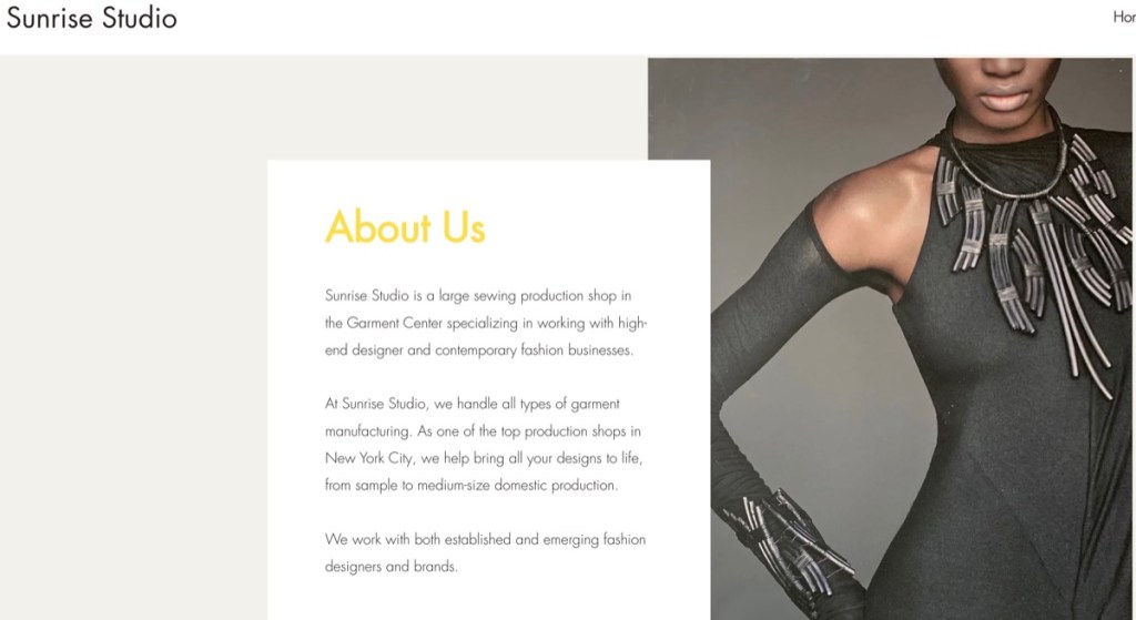 Sunrise Studio skirt & dress manufacturer in the USA