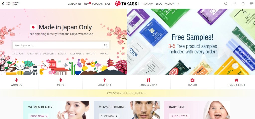 Takashi - one of the cheapest wholesalers with free shipping worldwide