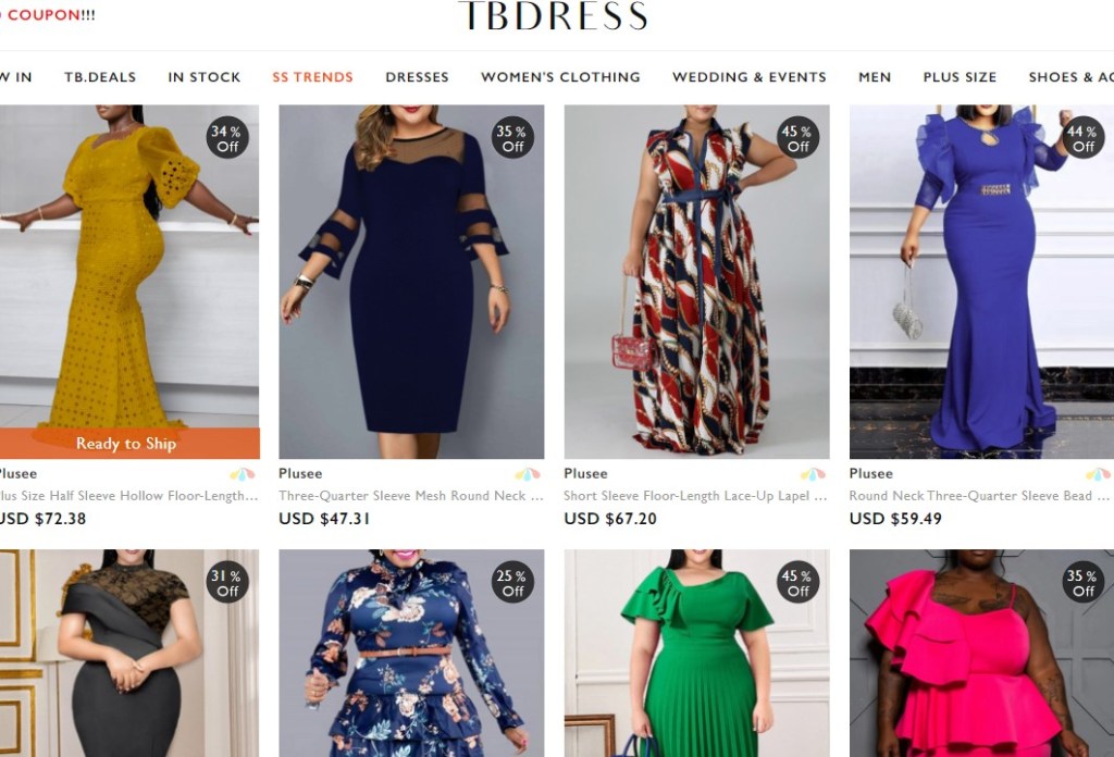 TBDress curvy & plus-size fashion clothing dropshipping supplier