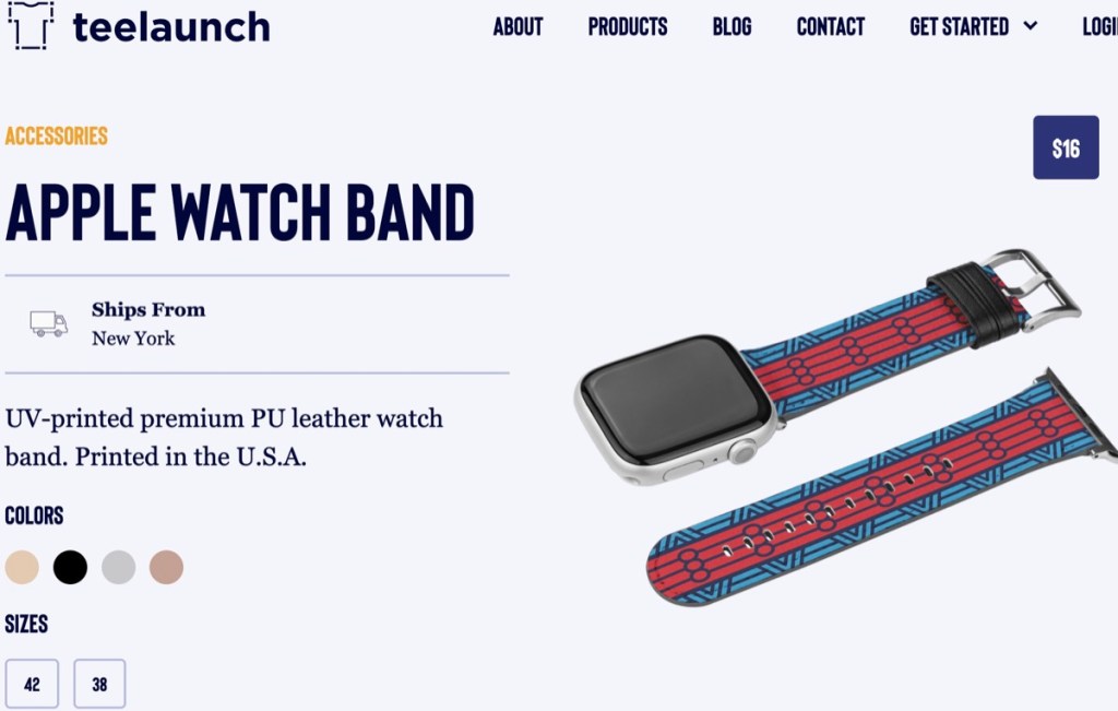 TeeLaunch custom watch band print-on-demand supplier