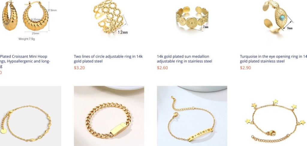 Teemtry wholesale gold-plated jewelry supplier