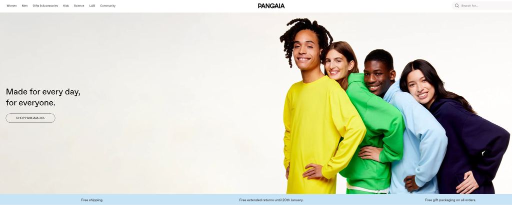 Pangaia sustainable & ethical fashion clothing wholesaler