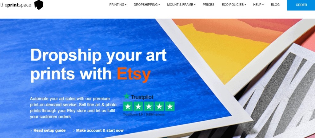ThePrintSpace Etsy dropshipping supplier