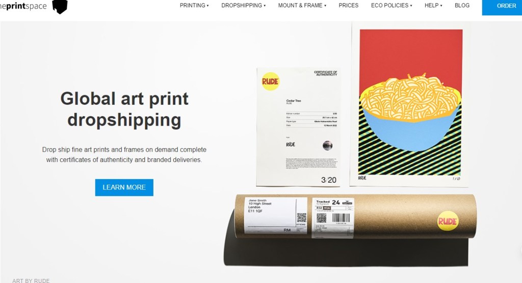 ThePrintSpace Squarespace dropshipping extension & supplier