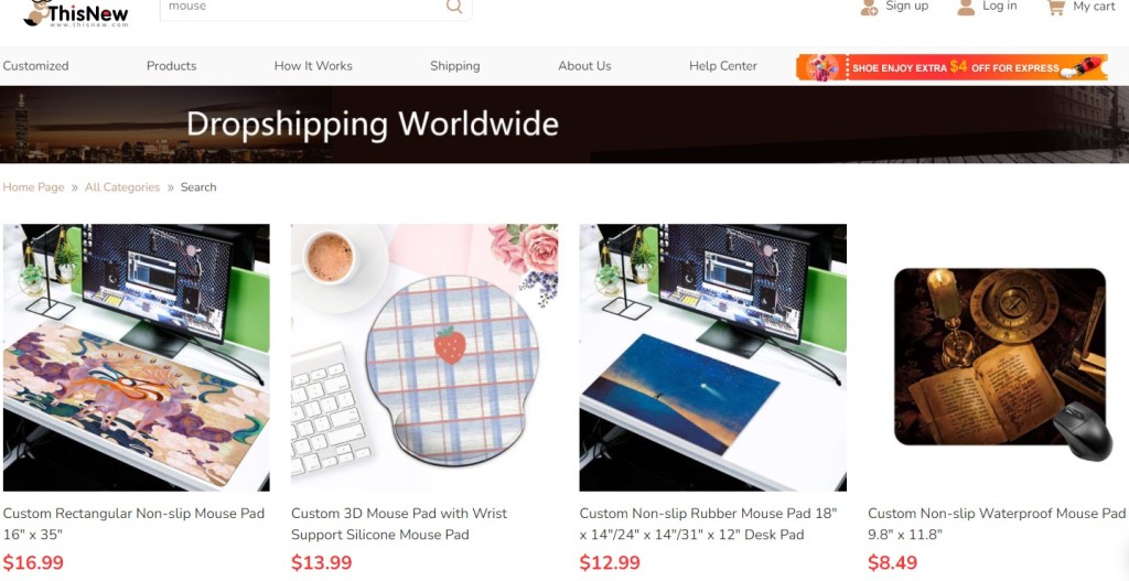 ThisNew desk mat & mouse pad print-on-demand company