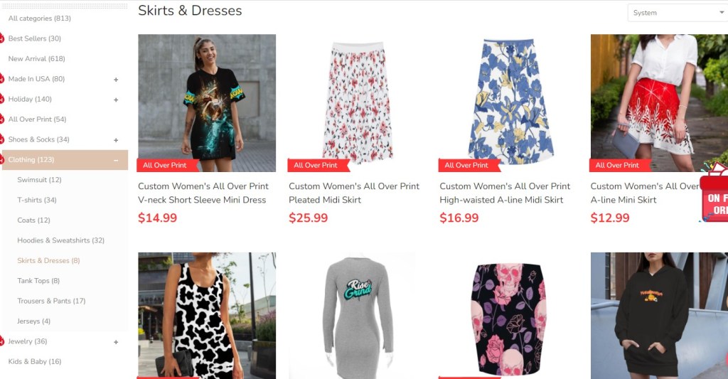 ThisNew skirt & dress print-on-demand company
