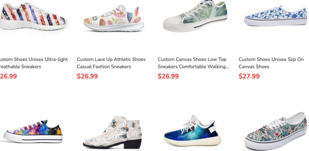 ThisNew custom shoes & sneakers print-on-demand supplier for Etsy